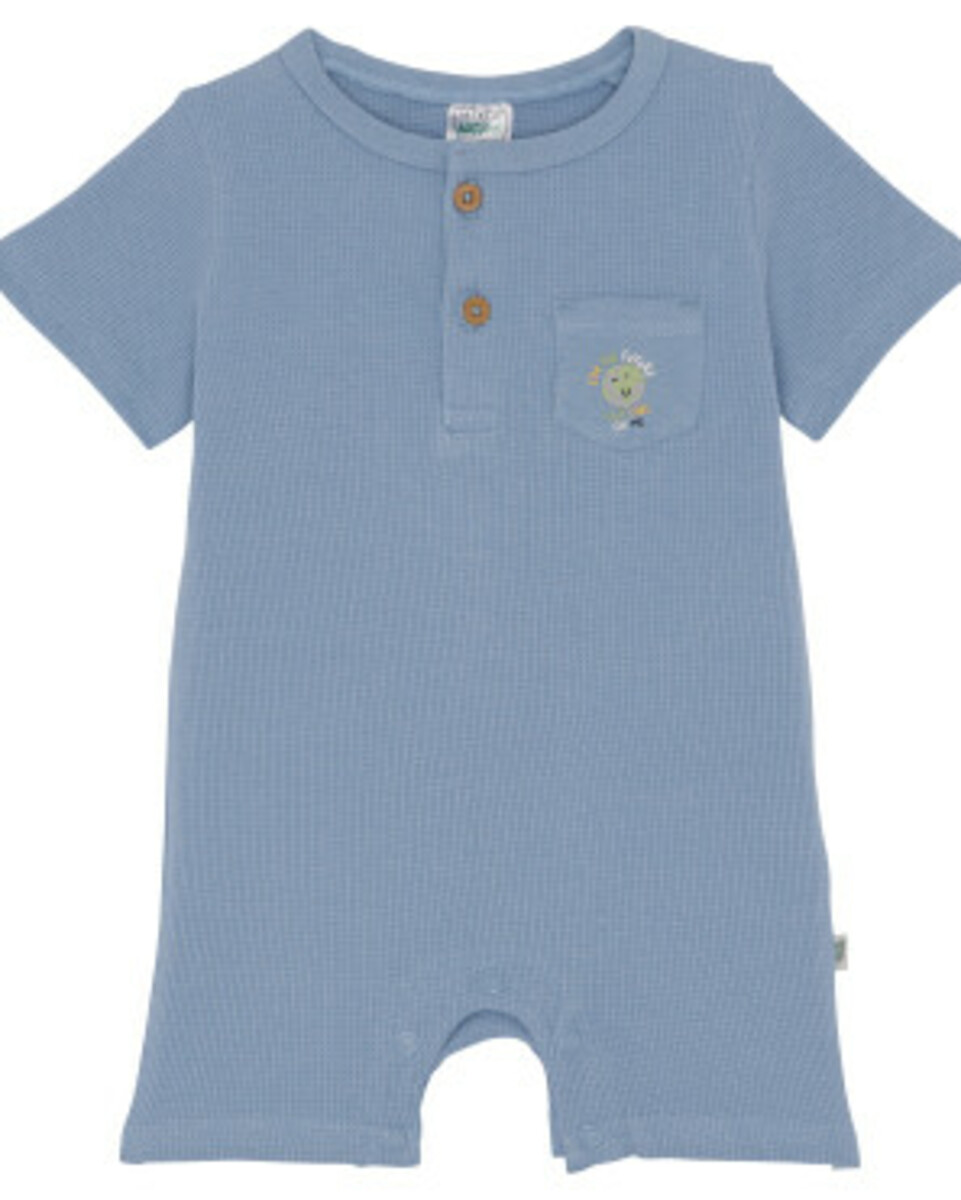 Bild 1 von Newborn Strampler Waffeloptik, Identic Nature, Innenbeinknöpfe, hellblau