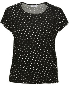 Bluse aus Viskose, Janina curved, verschiedene Designs, schwarz/weiß