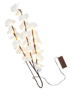 LED-Blütenzweig, 20 LEDs, ca. 60 cm, weiß