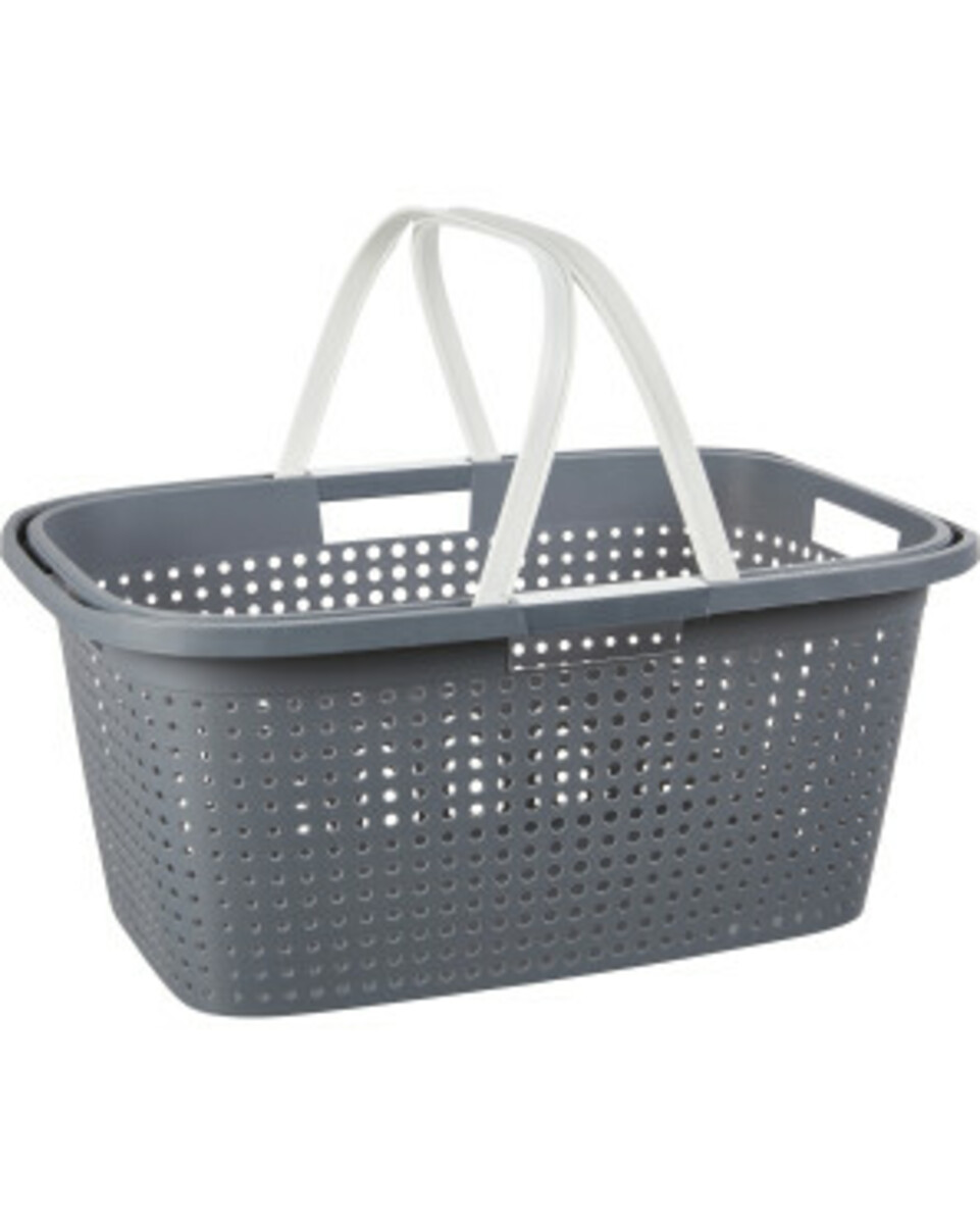 Bild 1 von Wäschekorb mit Henkeln, ca. 60 x 39 x 26 cm, grau