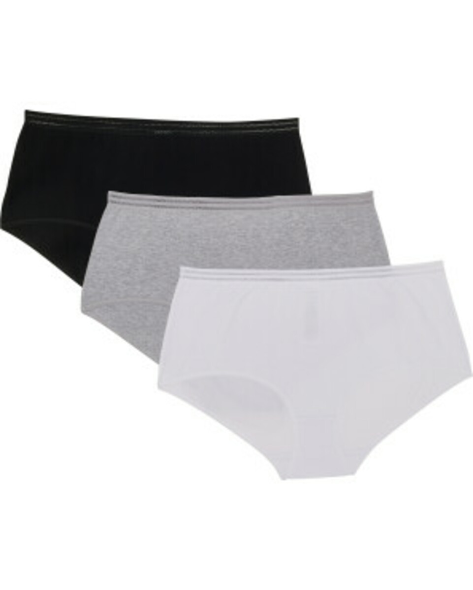 Bild 1 von Einfache Slips, 3er-Pack, Janina curved, schwarz