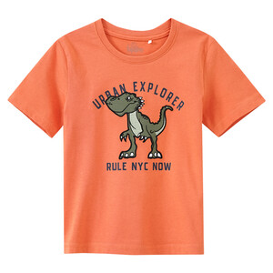 Jungen T-Shirt mit Dino-Motiv ORANGE