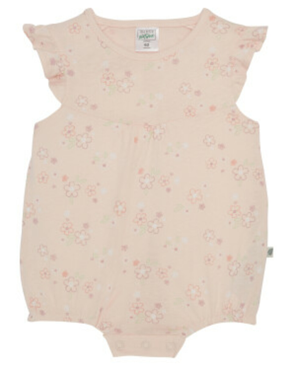 Bild 1 von Newborn Strampler Blumen, Identic Nature, Innenbeinknöpfe, rosa