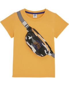 T-Shirt mit Tasche, Kiki & Koko, Rundhalsausschnitt, orange