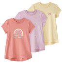 Bild 1 von 3 Mädchen T-Shirts mir Regenbogen-Prints TERRACOTTA / HELLLILA / HELLGELB