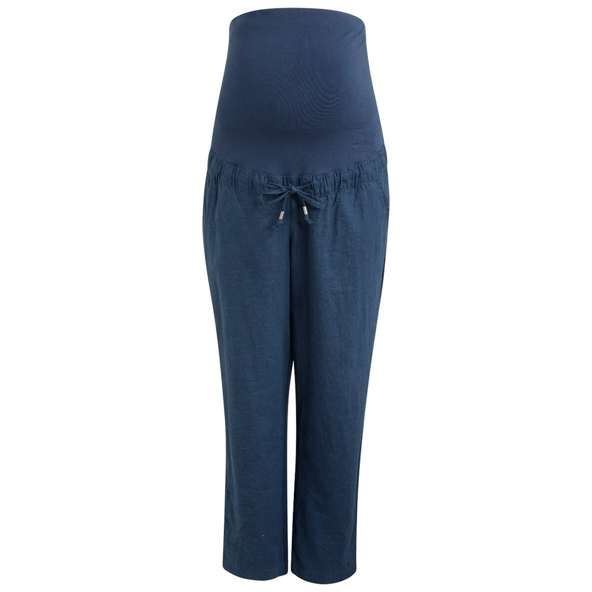 Bild 1 von Damen Umstands-Leinenhose mit Bindeband DUNKELBLAU