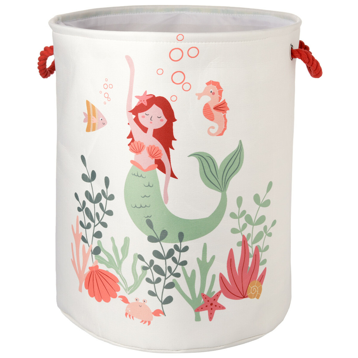 Bild 1 von Großer Aufbewahrungskorb mit bunten Motiven ROSA / WEISS / HELLGRÜN