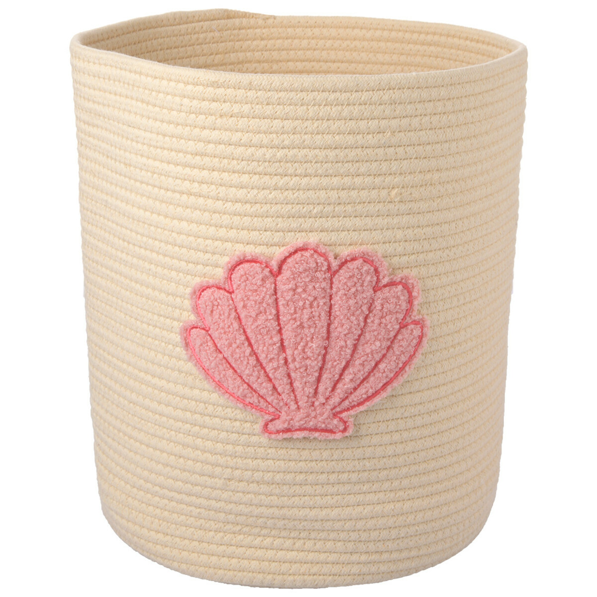 Bild 1 von Großer Aufbewahrungskorb  mit Muschel ROSA / BEIGE
