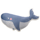 Bild 1 von Figurenkissen Wal in weicher Qualität DUNKELBLAU / WEISS