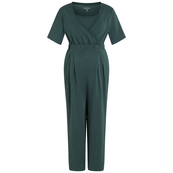 Bild 1 von Damen Umstands-Jumpsuit aus weichem Jersey DUNKELGRÜN