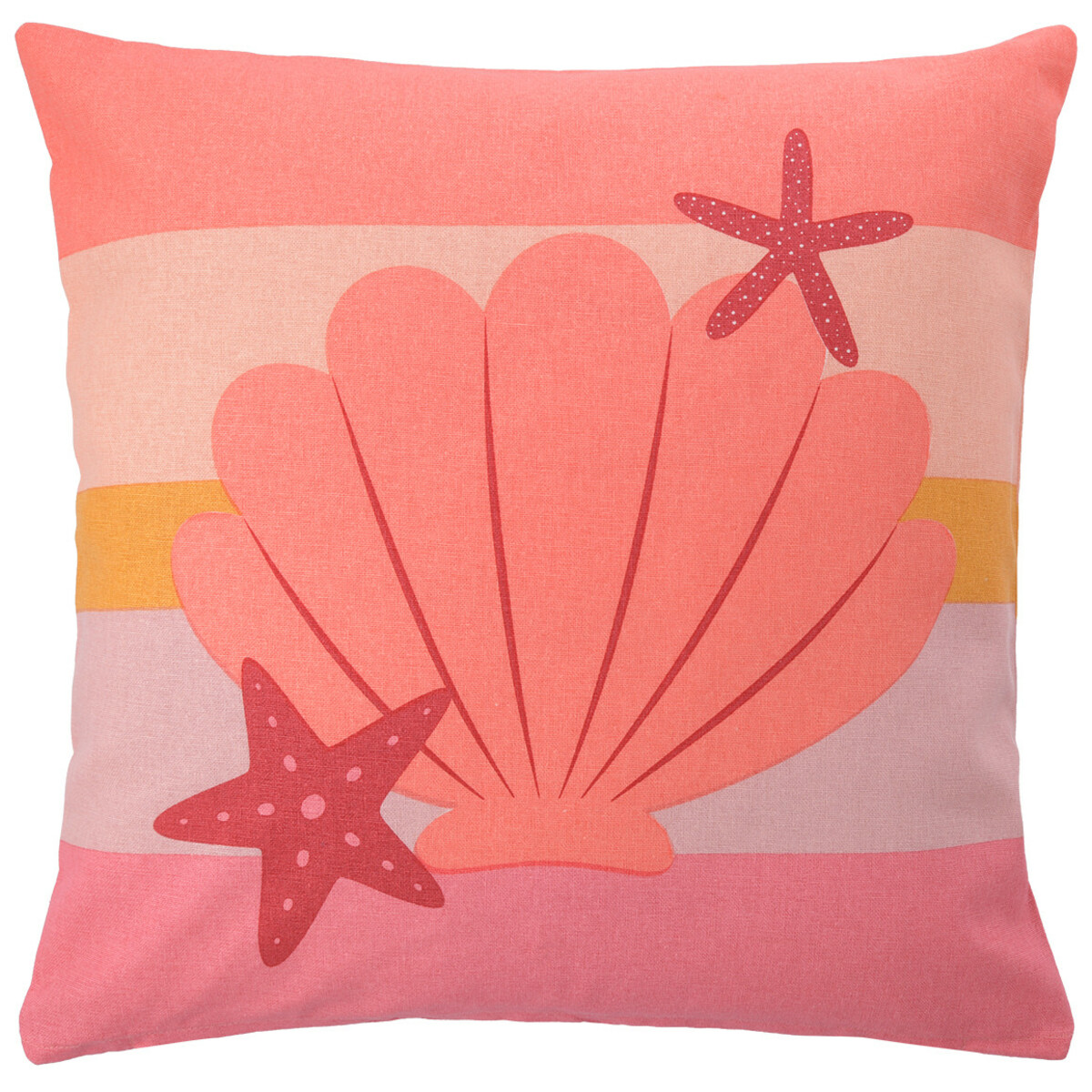 Bild 1 von Kissenhülle mit Muschel-Motiv PINK / APRICOT / ROSA