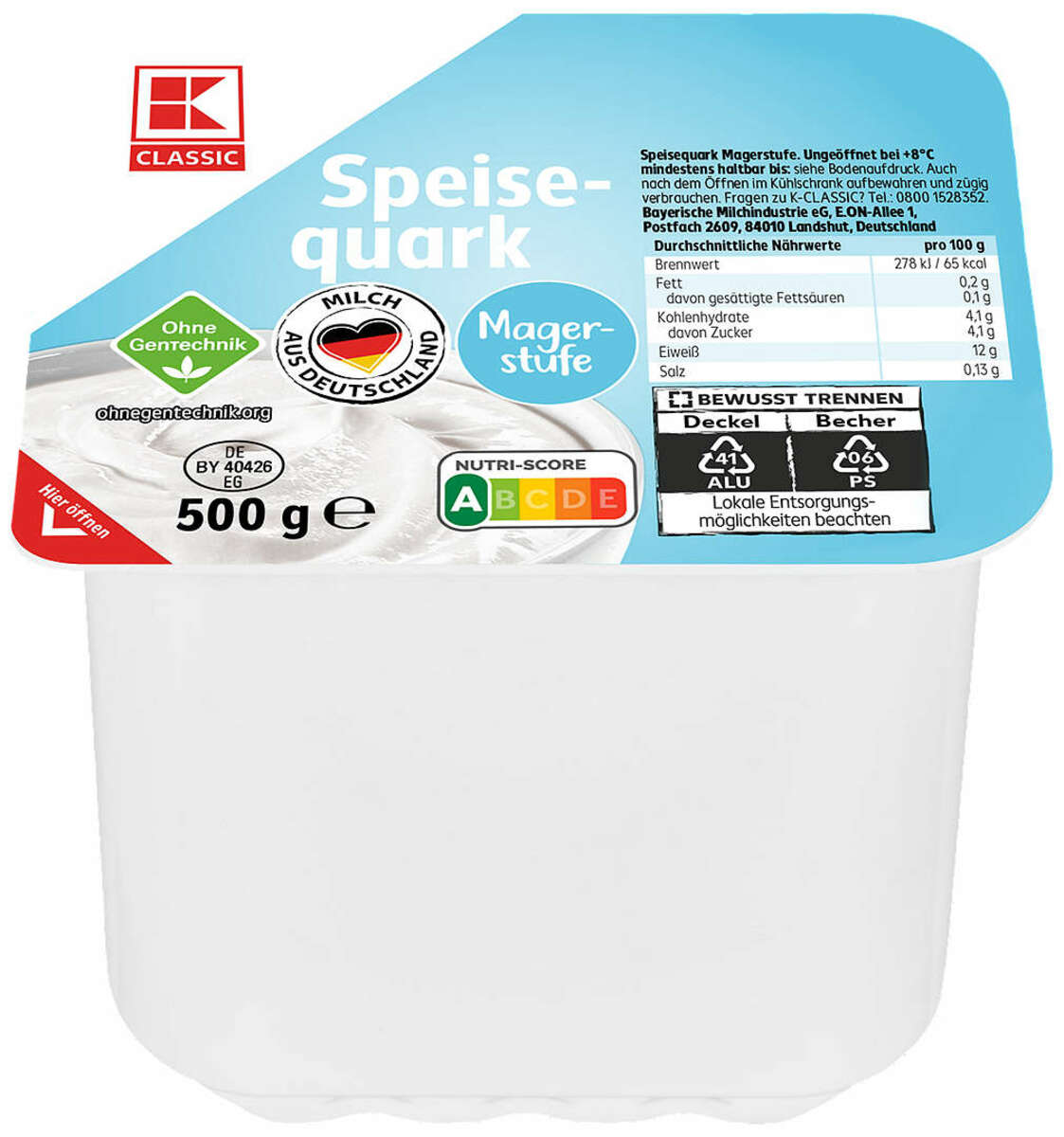 Bild 1 von K-CLASSIC Speisequark