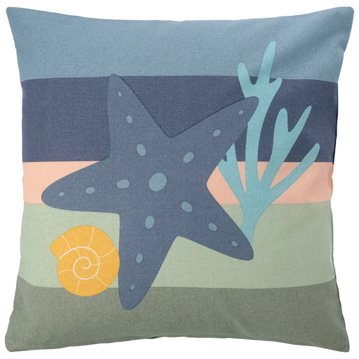 Bild 1 von Kissenhülle mit Seestern-Motiv BLAU / GRÜN