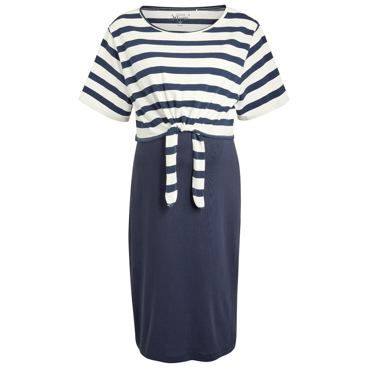 Bild 1 von Damen Umstandskleid und T-Shirt im Set DUNKELBLAU / WEISS