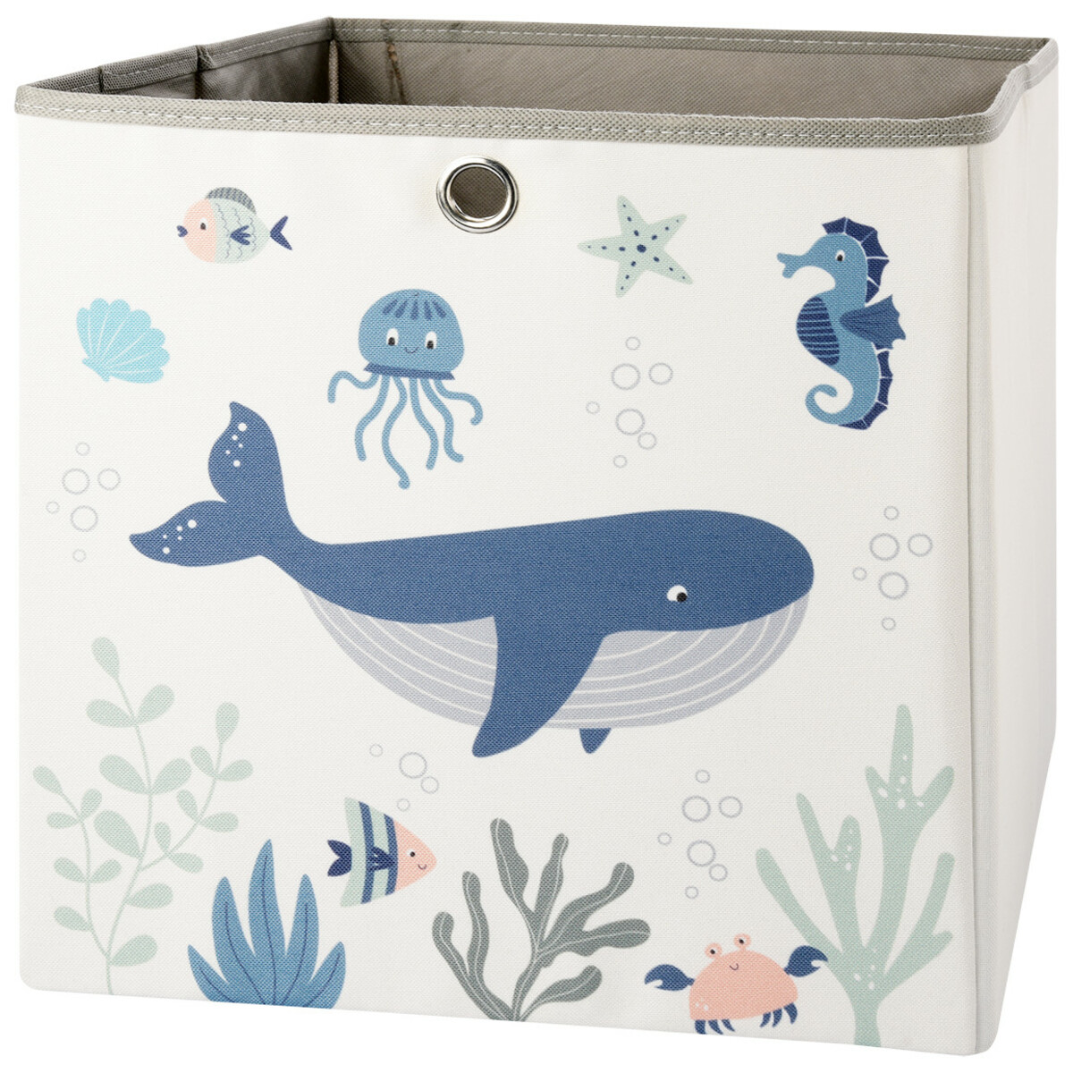 Bild 1 von Große Aufbewahrungsbox mit Wal-Motiv BLAU / WEISS