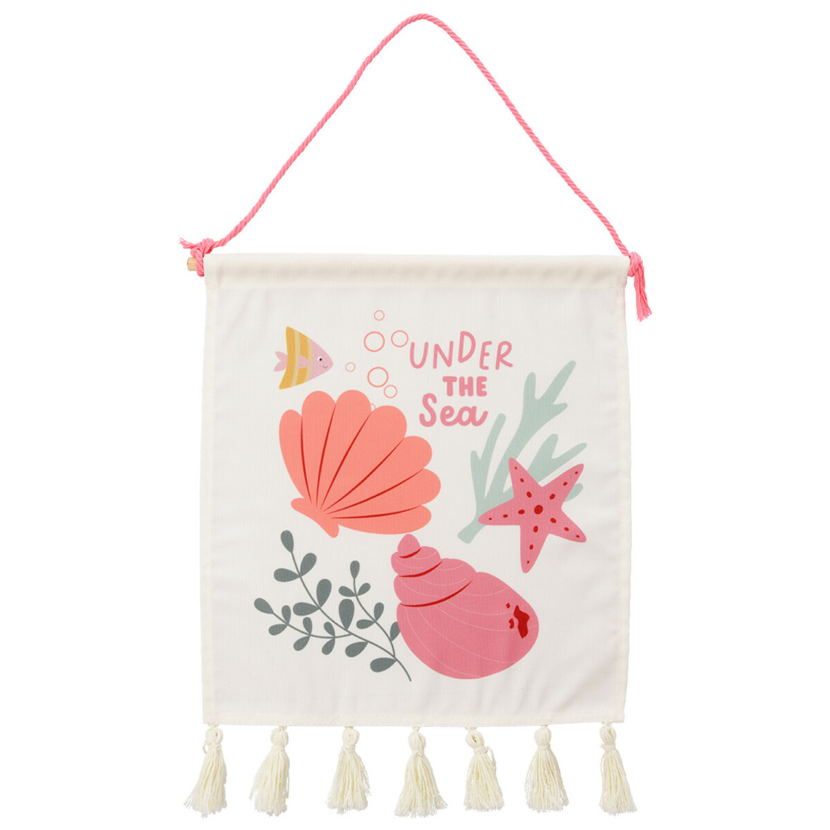 Bild 1 von Wandhänger mit Muschel-Motiv ROSA / PINK / WEISS