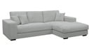 Bild 1 von Ecksofa Cordbezug grau 286 x 184 cm - EDEN