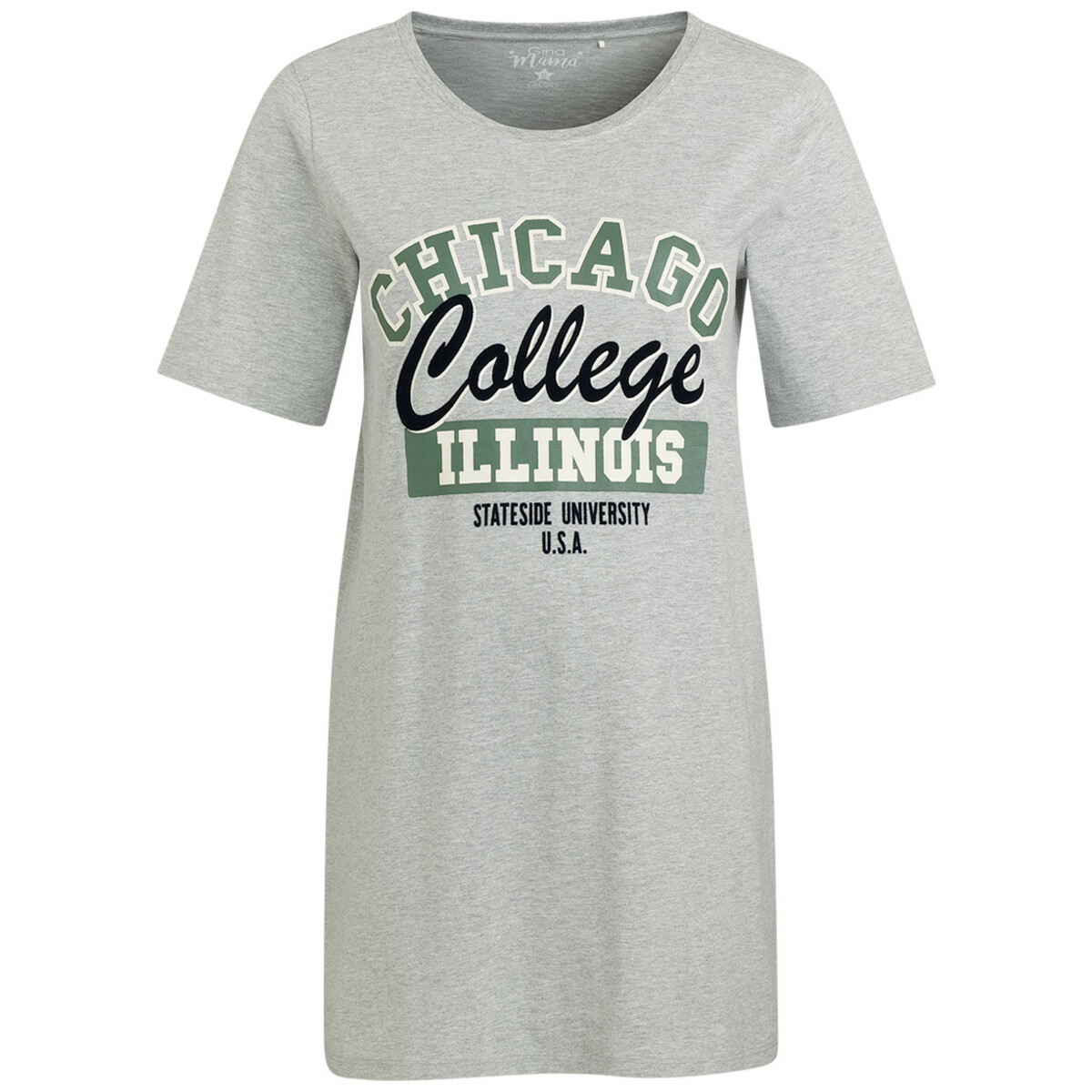 Bild 1 von Damen Umstands-T-Shirt mit Flock-Print HELLGRAU