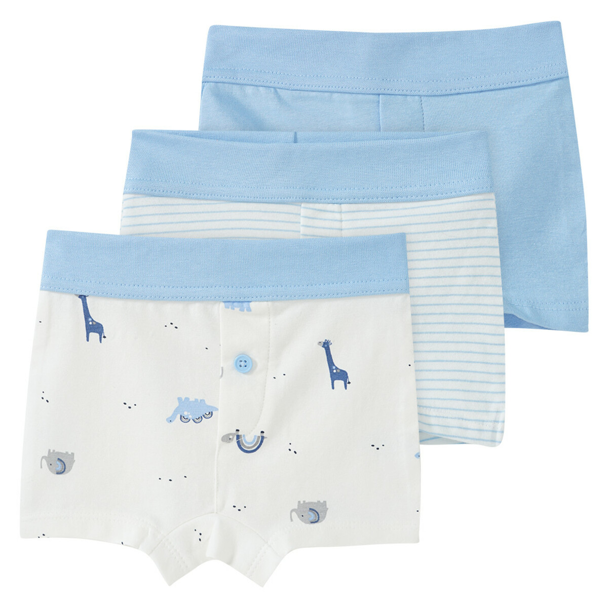 Bild 1 von 3 Baby Boxer in verschiedenen Dessins HELLBLAU / WEISS