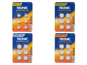 TRONIC® Knopfzellen, 6 Stück