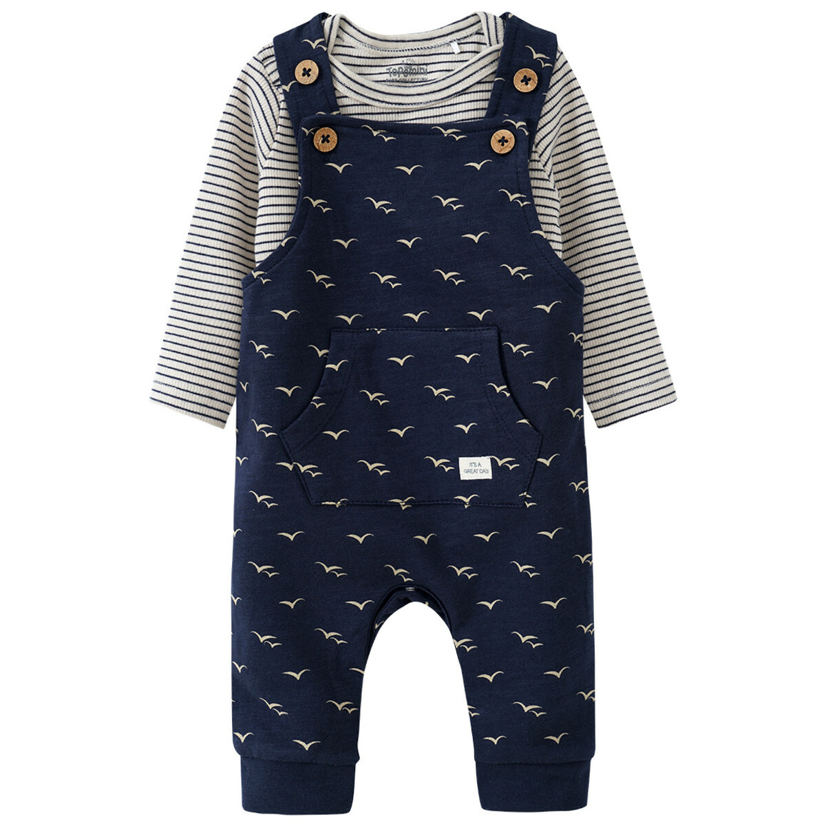 Bild 1 von Newborn Strampler und Body im Set DUNKELBLAU / HELLBEIGE