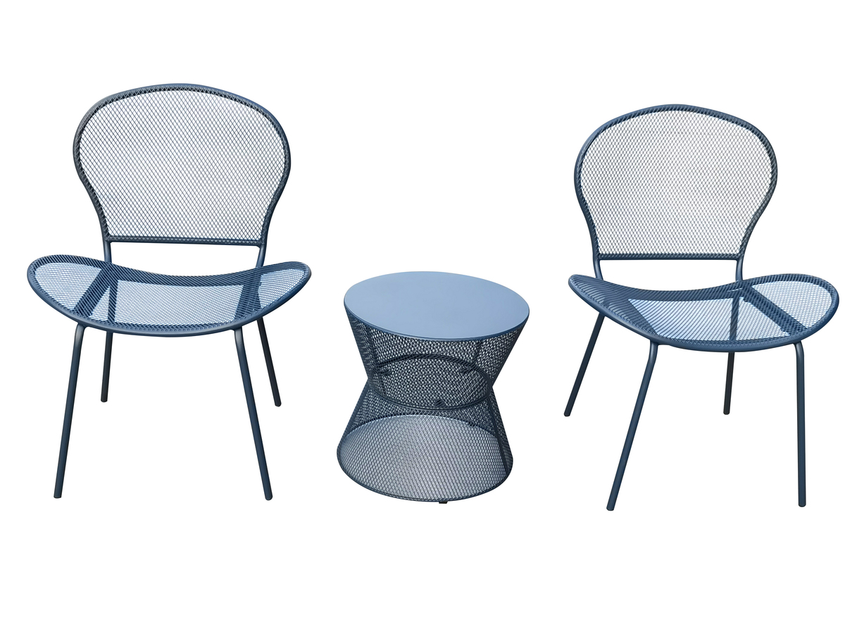 Bild 2 von Happy Home 3 tlg. modernes Bistro Set HGS58-DBL dunkelblau