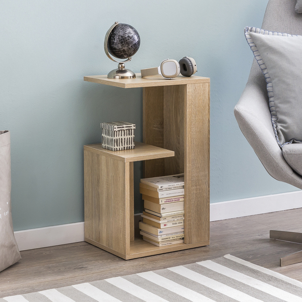 Bild 2 von Wohnling Beistelltisch Holz Anstelltisch Couchtisch Klein Sofatisch Sonoma