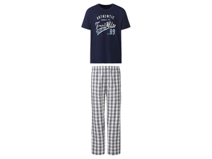 LIVERGY® Herren Pyjama aus reiner Bio-Baumwolle