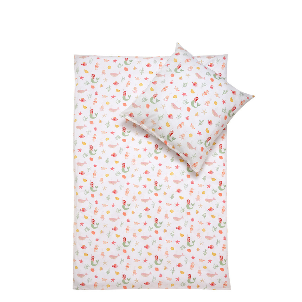 Bild 1 von Renforcé Baby Bettwäsche 100 x 135 cm APRICOT / WEISS