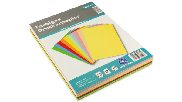 Bild 1 von Farbiges Druckerpapier A4 10 Farben - 250 Blatt sortiert