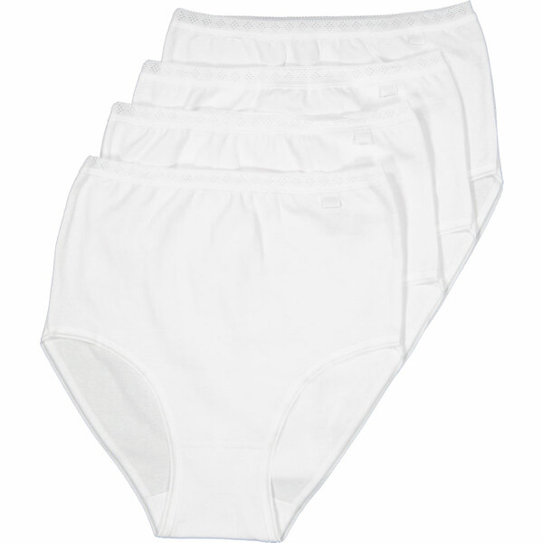 Bild 1 von Damen Taillenslip - 4er-Pack, Weiß, L