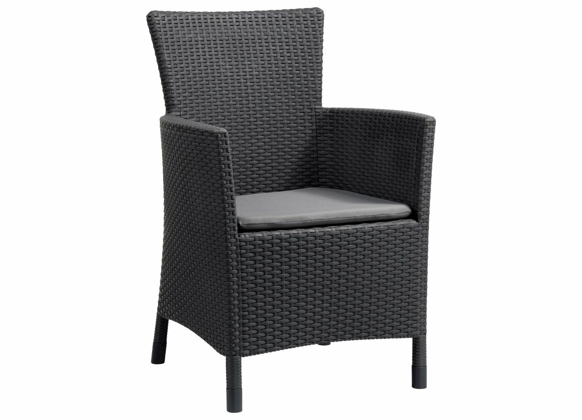 Bild 1 von Allibert by Keter Dining Chair Iowa Graphit mit Sitzkissen
