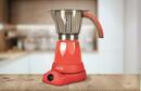 Bild 3 von Jocca elektrische Espresso Kaffeemaschine in rot für bis zu 6 Tassen mit 360° drehbarem Kopf