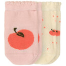 Bild 1 von 2 Paar Newborn Socken mit Orangen ROSA / CREME