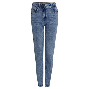 Damen Mom-Jeans mit Used-Waschung HELLBLAU