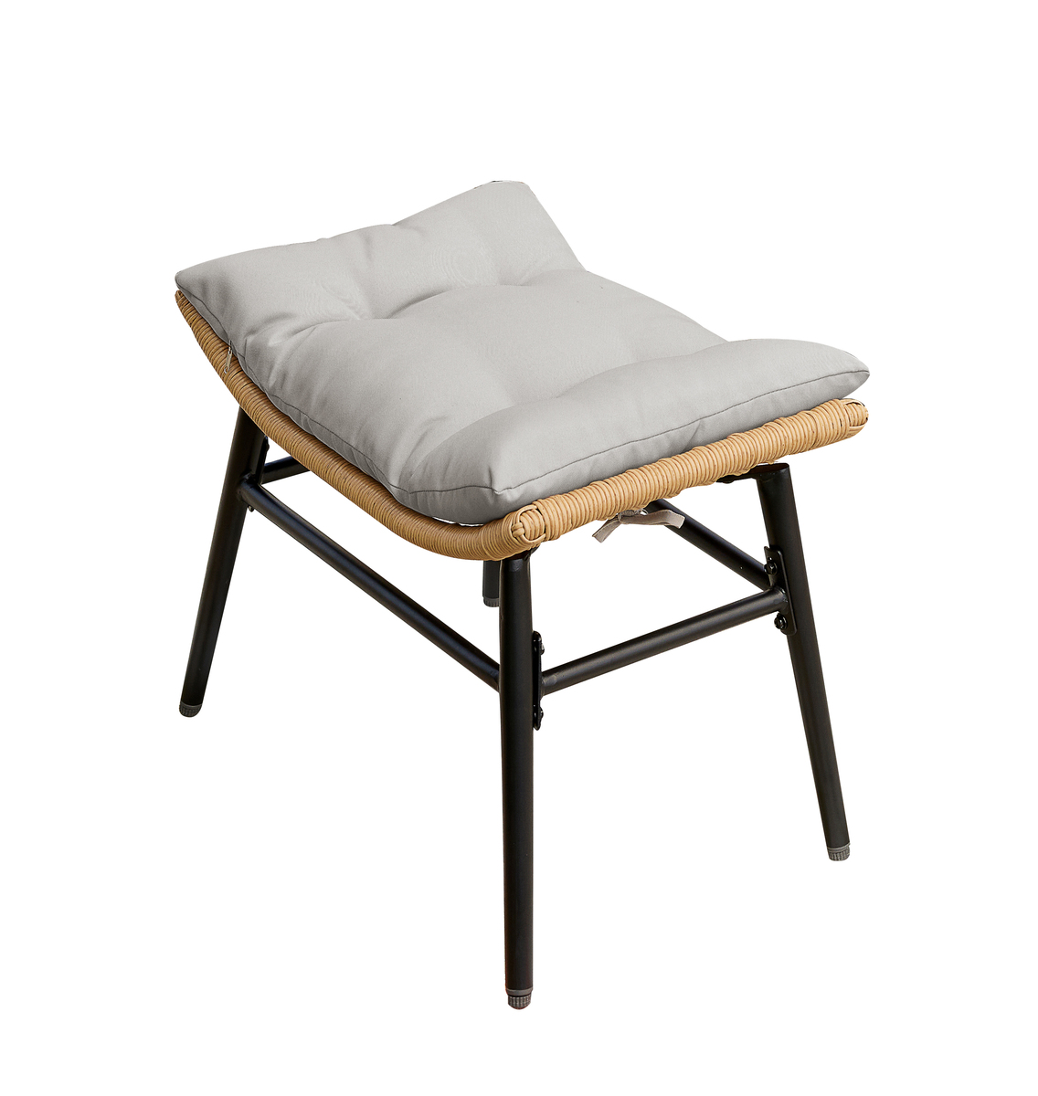 Bild 4 von Happy Home Rattan Balkonset 3 tlg. Sitzgruppe Gartenset mit Sitzkissen HGS57-BEI Beige