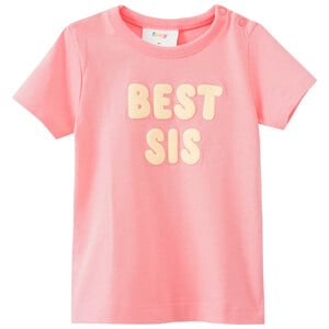Baby T-Shirt mit gummierten Print ROSA