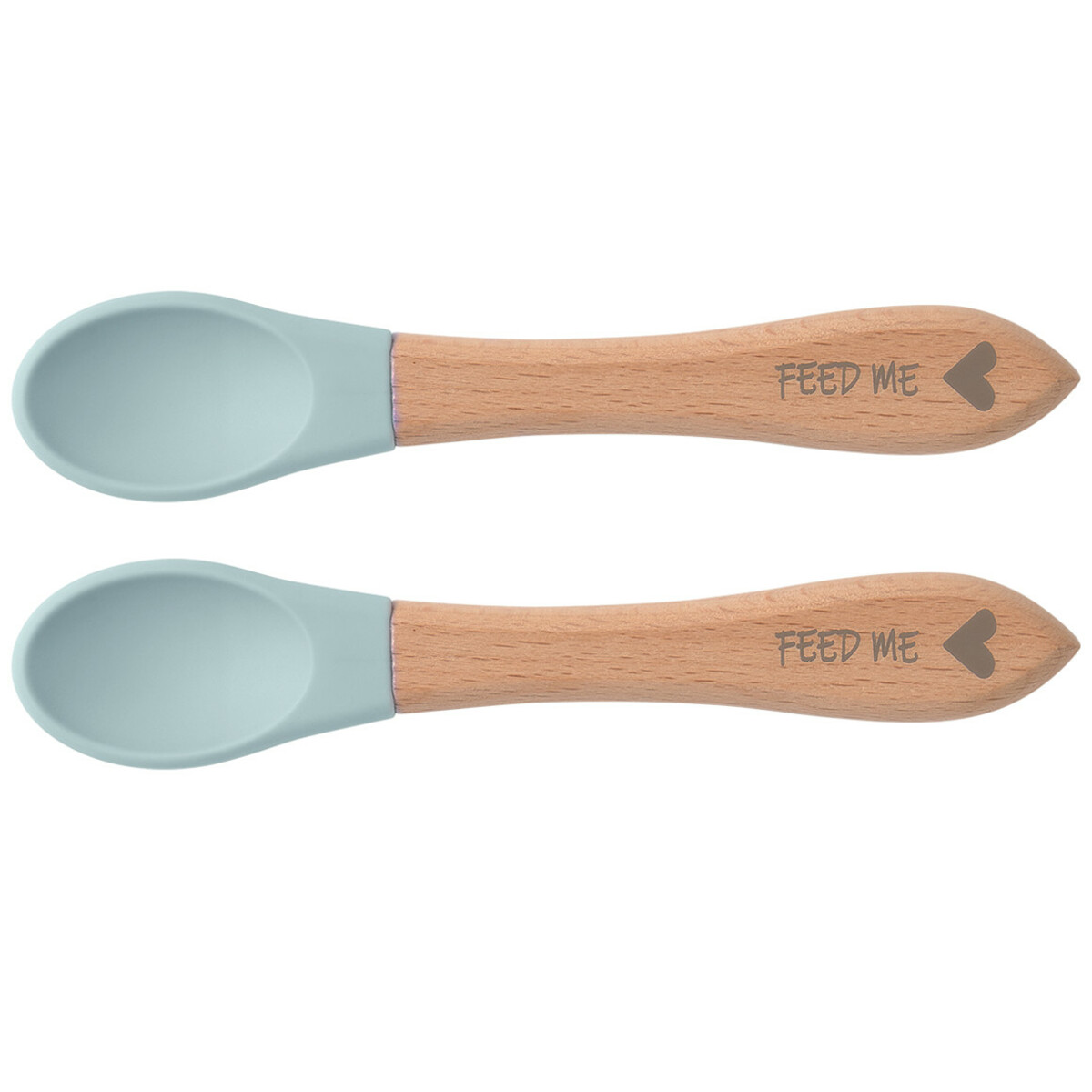 Bild 1 von 2 Silikon-Löffel mit Holzgriff BLAUGRAU