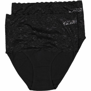 Damen Taillenslip Stretch, Schwarz, M