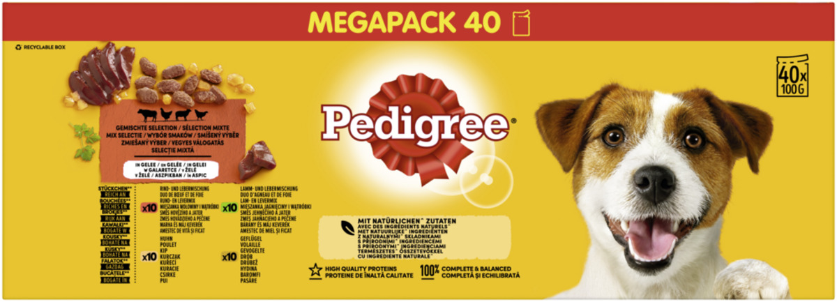 Bild 3 von PEDIGREE Portionsbeutel Megapack Adult in Gelee Multipack 40 x 100g