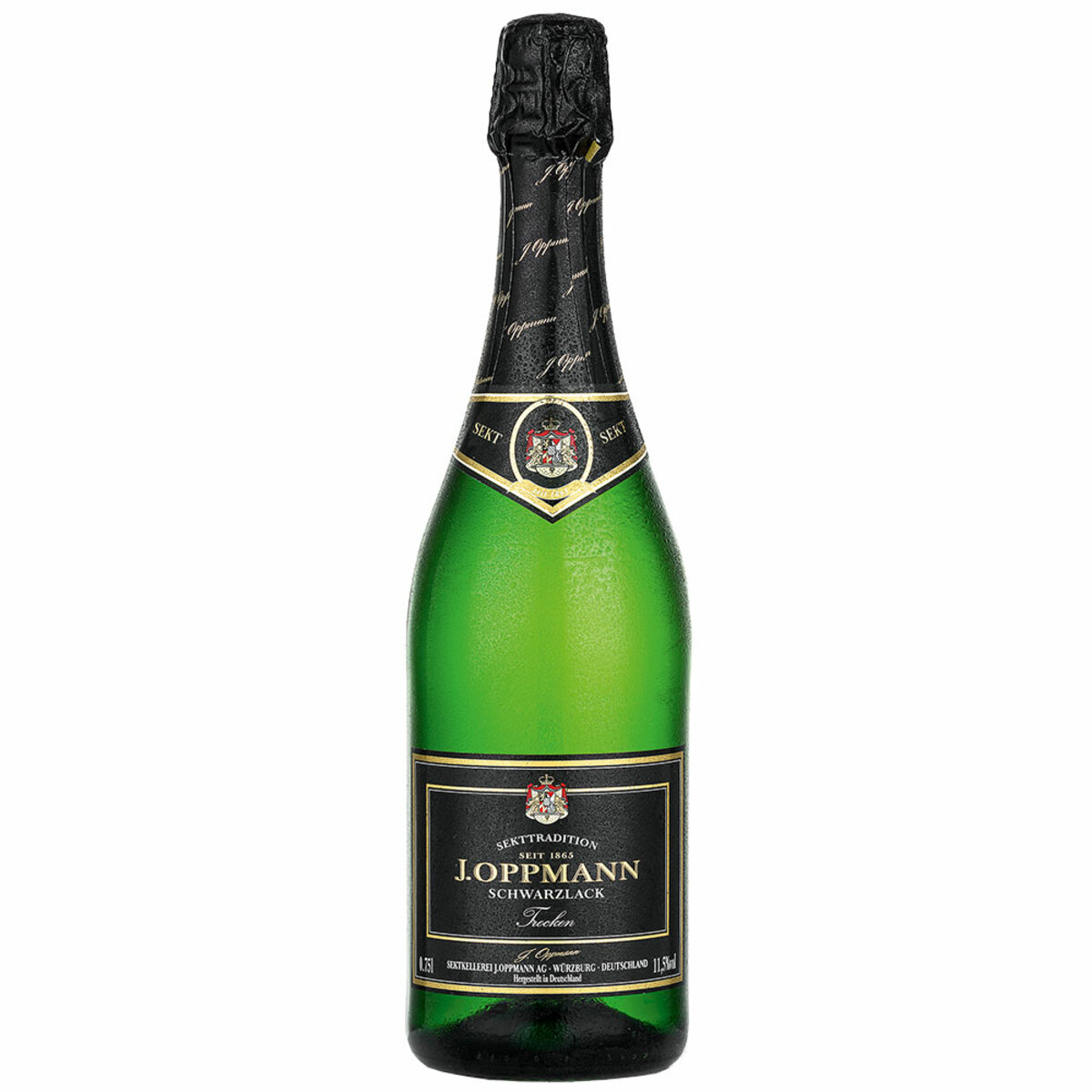 Bild 1 von J. Oppmann Schwarzlack Sekt trocken Deutschland 0,75 l