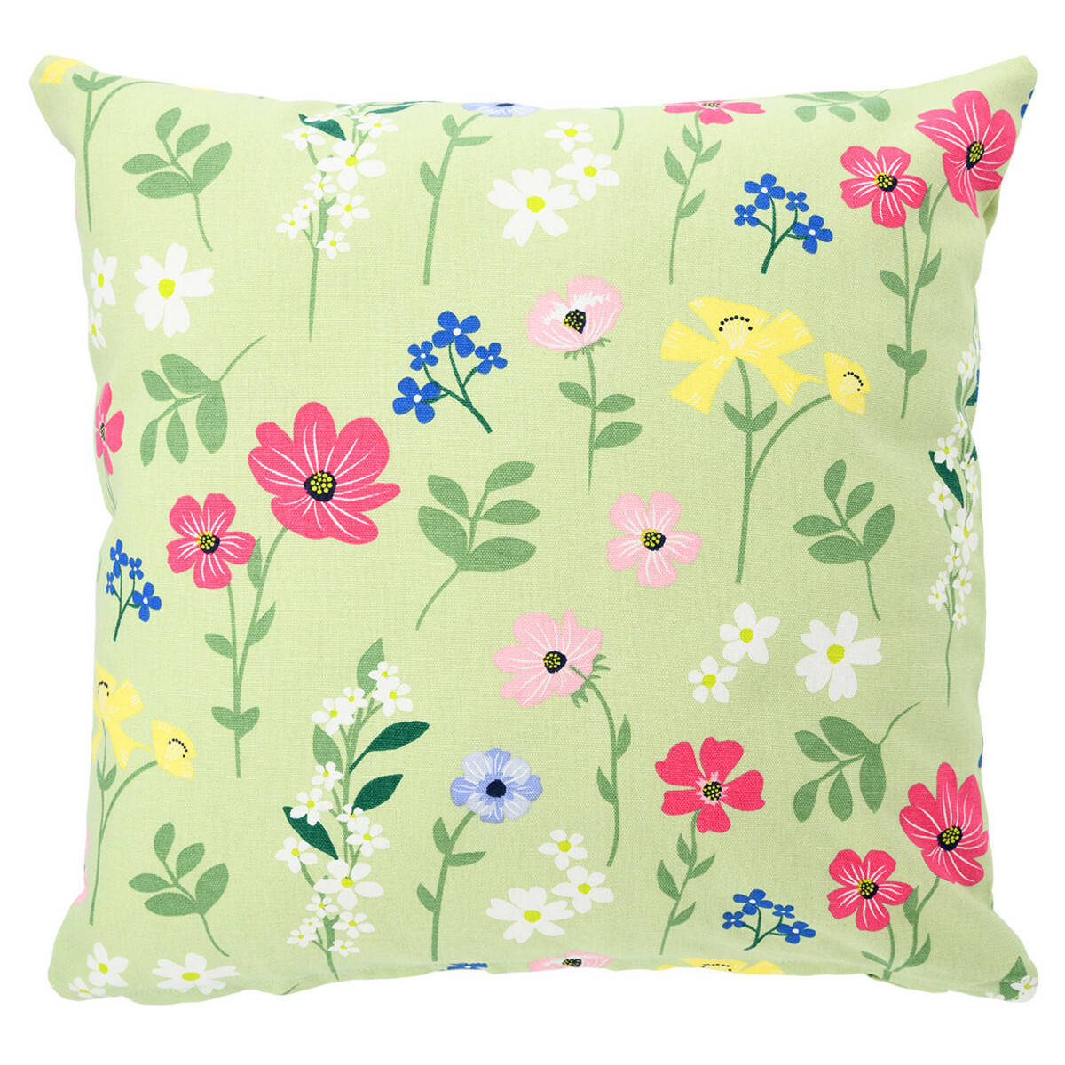 Bild 1 von Kissenhülle mit Blumen-Motiven HELLGRÜN / BUNT