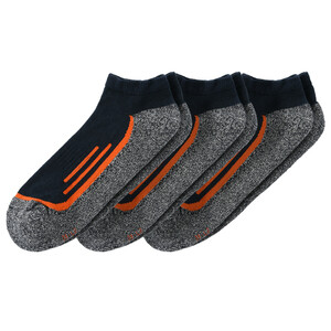 3 Paar Herren Trekking-Sneaker-Socken im Set DUNKELBLAU / ORANGE