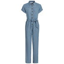 Bild 1 von Damen Jumpsuit mit Bindegürtel JEANS-BLAU