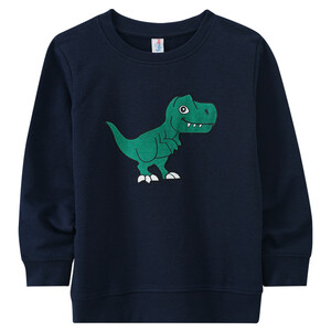 Kinder Sweatshirt mit Dino-Applikation DUNKELBLAU