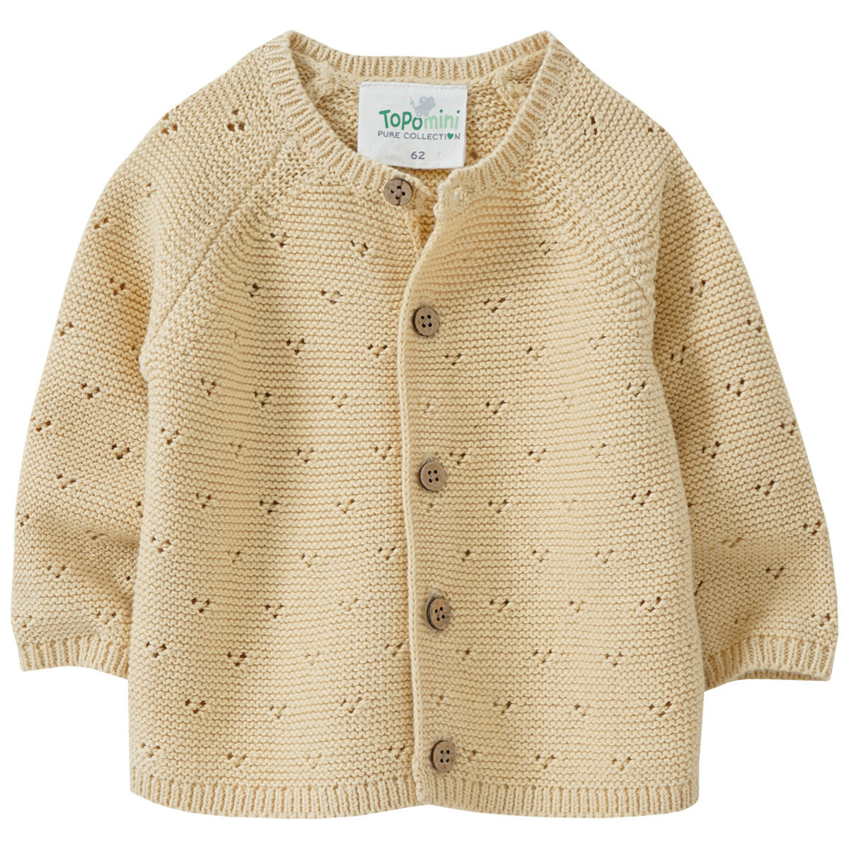 Bild 1 von Newborn Strickjacke mit Ajour-Muster HELLGELB
