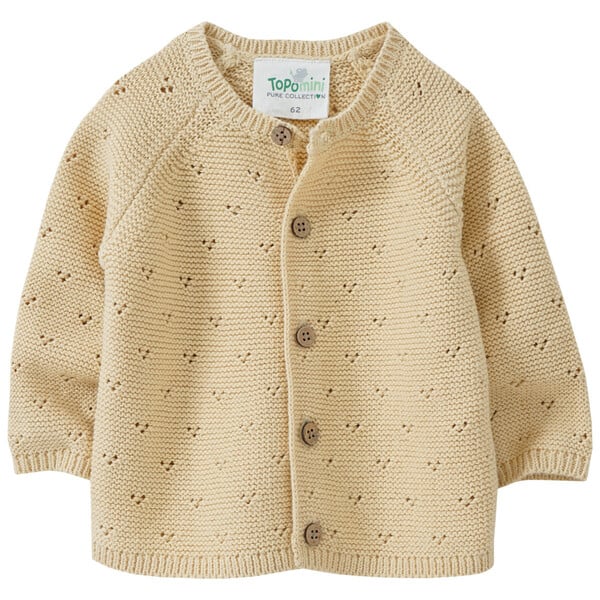 Bild 1 von Newborn Strickjacke mit Ajour-Muster HELLGELB