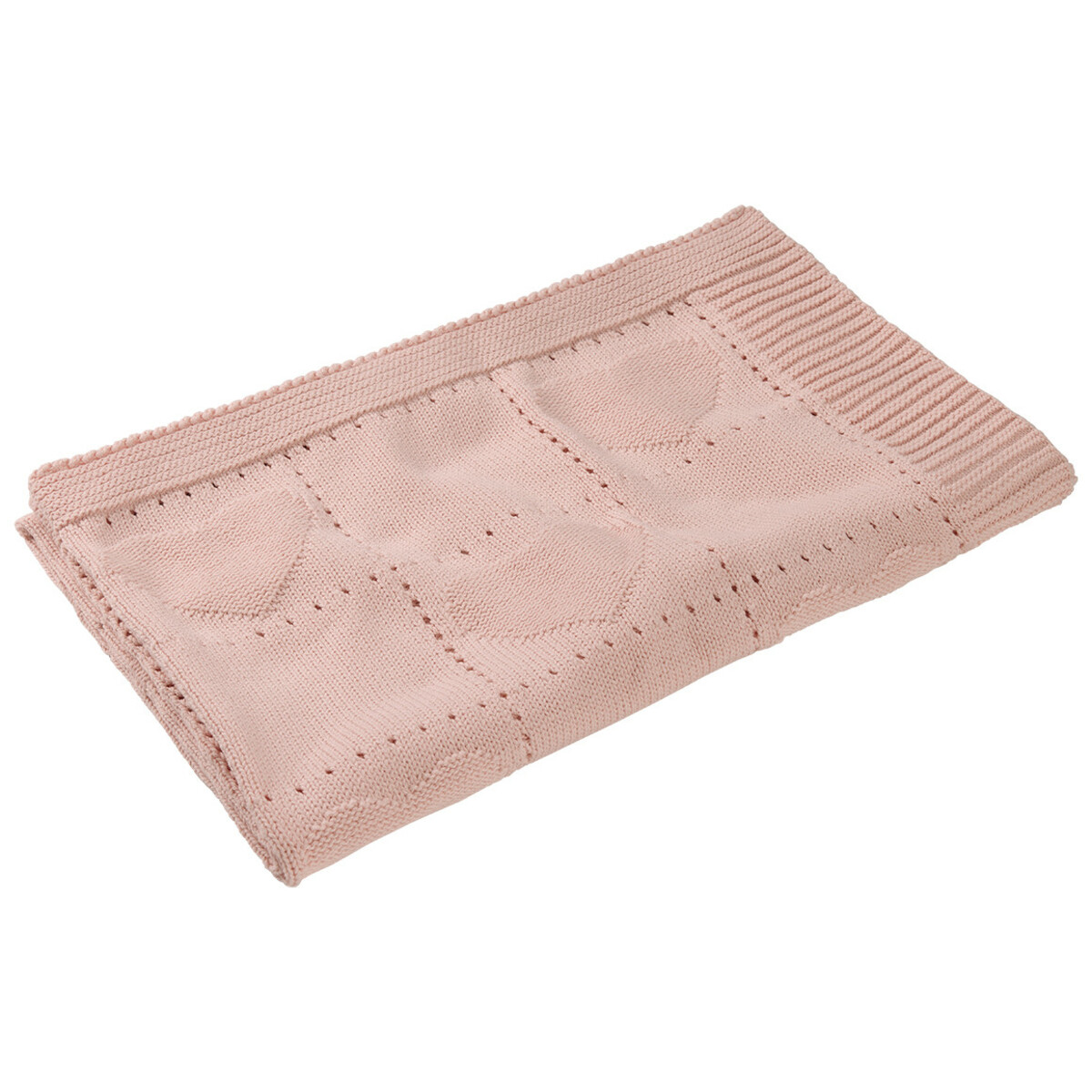 Bild 1 von Strickdecke mit Herzen ROSA