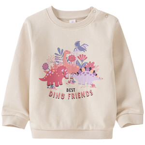 Baby Sweatshirt mit Dino-Motiv CREME / ROSA