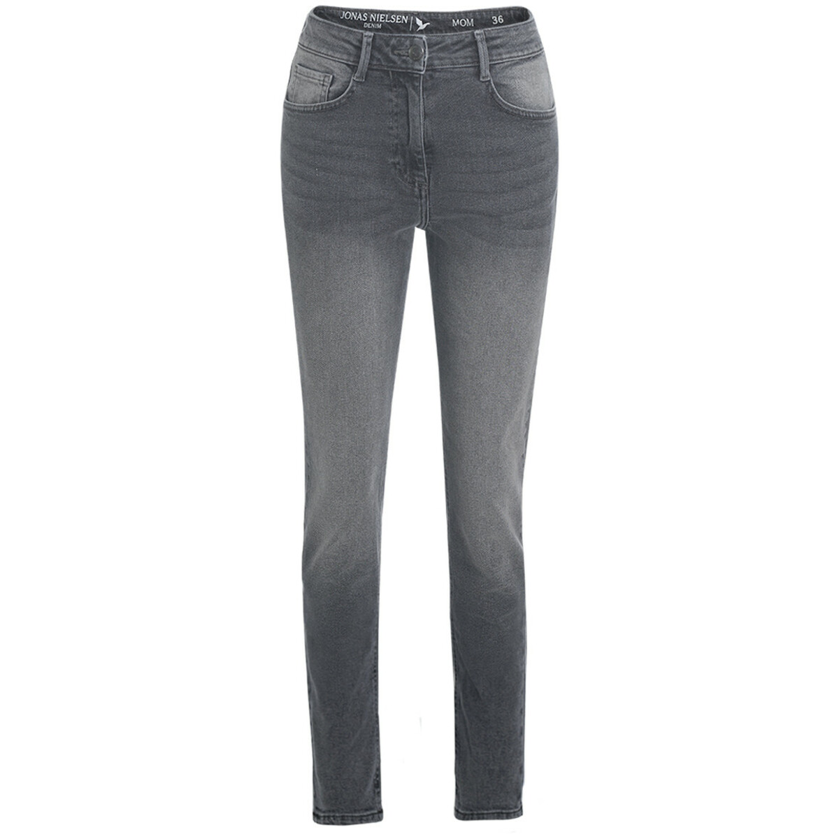 Bild 1 von Damen Mom-Jeans mit Used-Waschung DUNKELGRAU